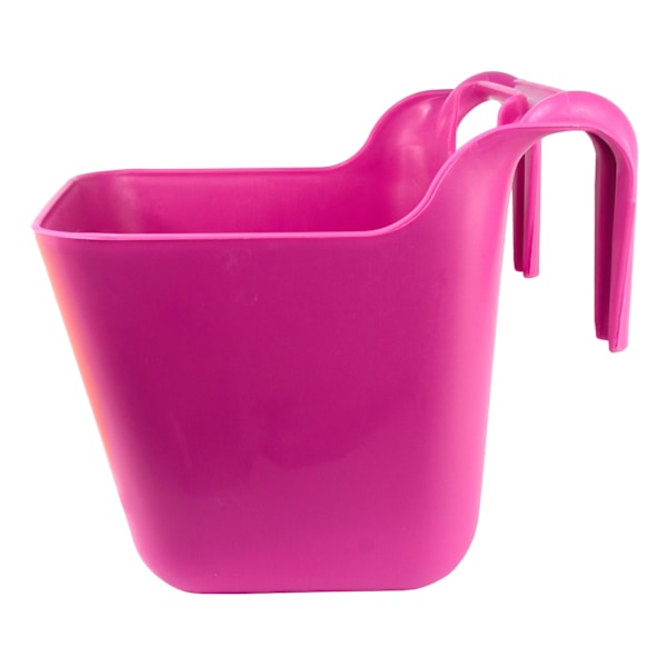 Fodertrug med plastkroge pink 13,5 l plast