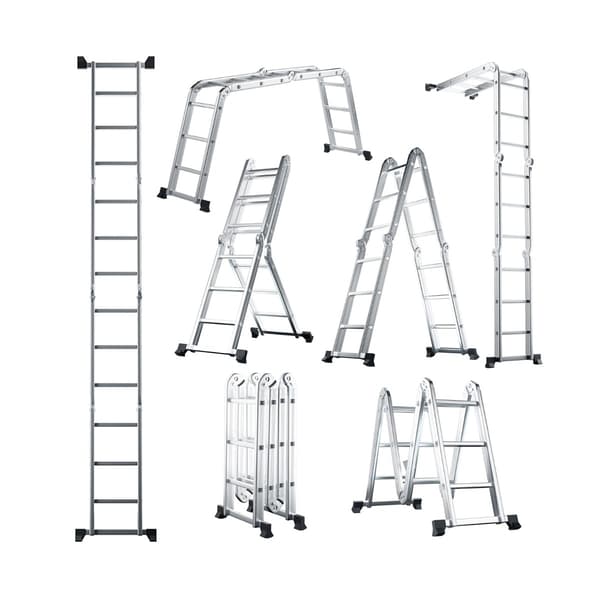 7-i-1 aluminium multifunktionsstege, 150 kg kapacitet
