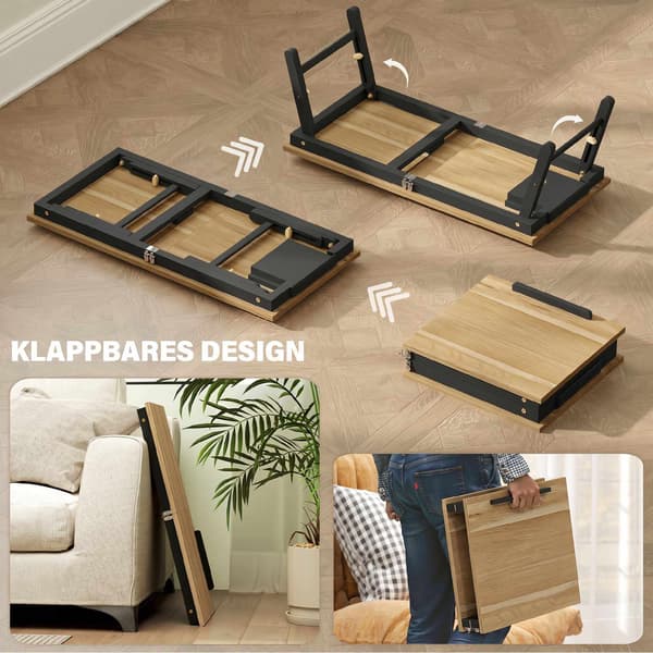 Justerbart laptop-sengebord med skuffe, foldbart