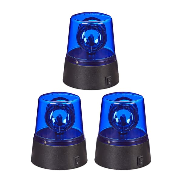 Set med 3 blå LED-lampor