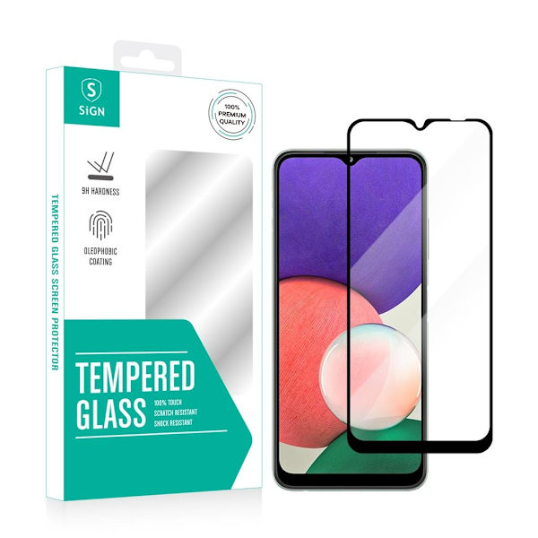 SiGN 2.5D skærmbeskytter i hærdet glas til Samsung Galaxy A22 5G