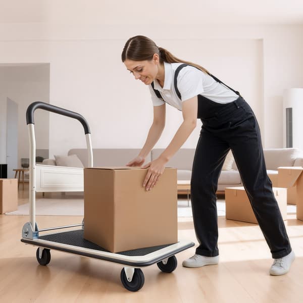 Sammenklappelig platformvogn, 145 kg, drejelige hjul