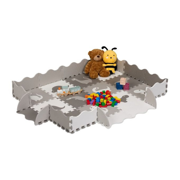 Dinosaurie-pusselmatta med kant