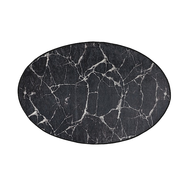 Bathmat Marble Djt - musta