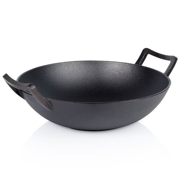 Støbejerns wokpande, 36 cm