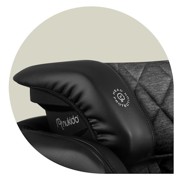 Bilbarnstol Nukido Louis svart-grå 15-36 kg ISOFIX