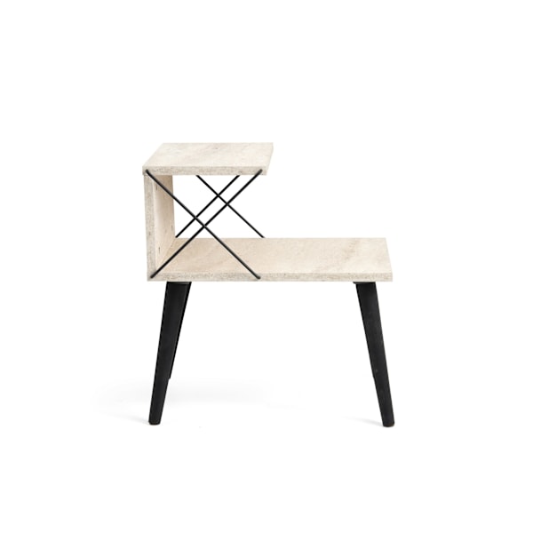 Natbord Cross - Sort, Travertin