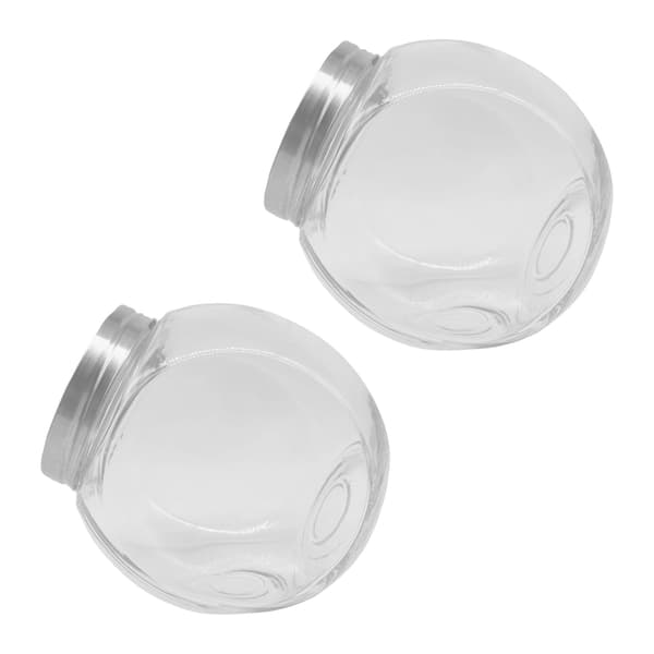 2 glasopbevaringskrukker, 2 liter hver, lufttætte låg