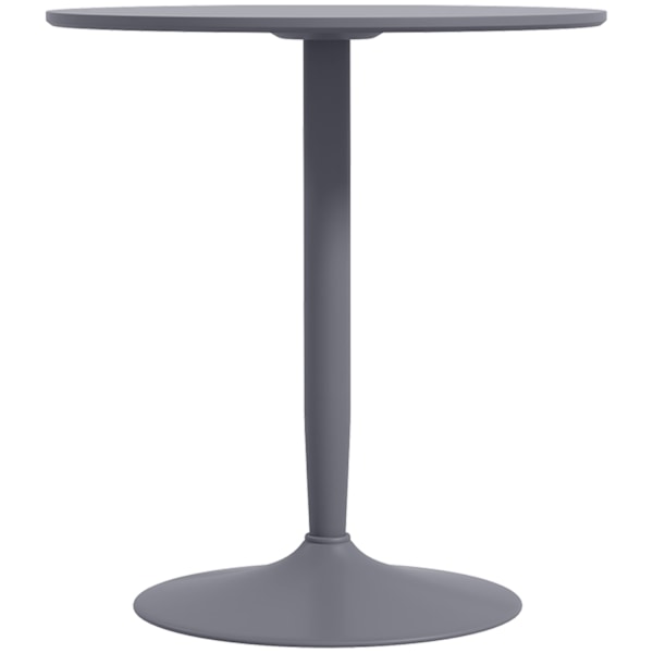Spisebord, rundt køkkenbord, moderne spisebord til 2 personer, barbord med stålben, skridsikker fodstøtte, til små værelser, stue, Ø70 x 75 cm, grå |