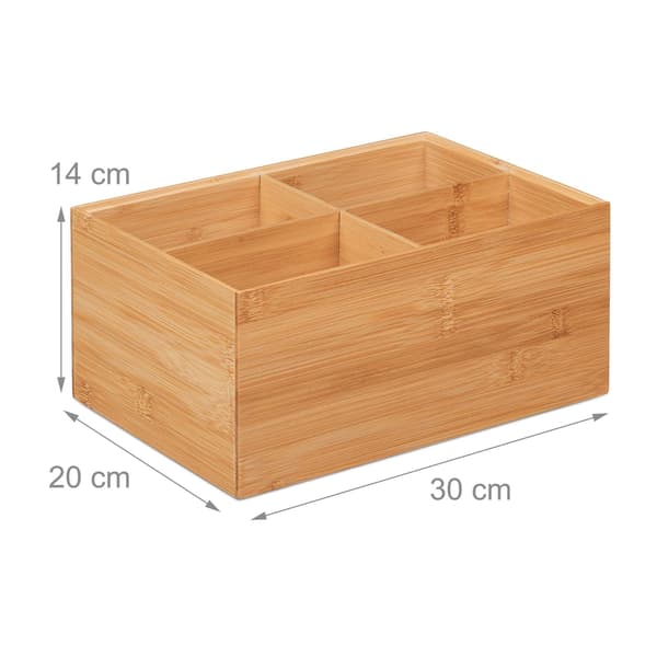 Bambu förvaringsbox 4 fack