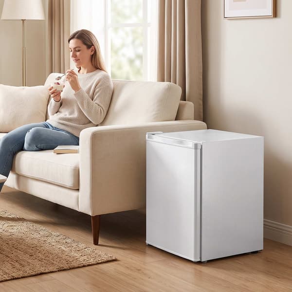 Minifrys 59 l med justerbar temperatur, vändbar dörr, vit