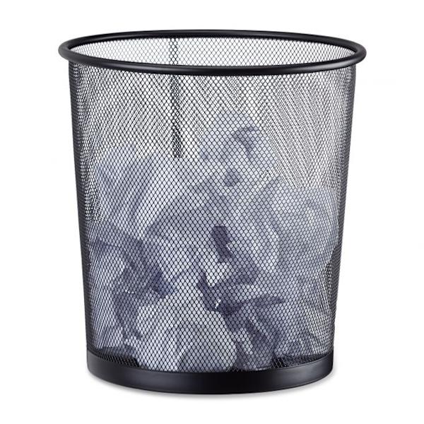 Pyöreä metallinen roskakori