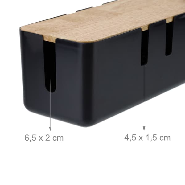 Kabelbox med trälock