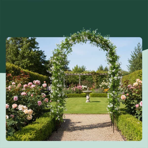 Set med rosbågar i svart metall – 2-pack