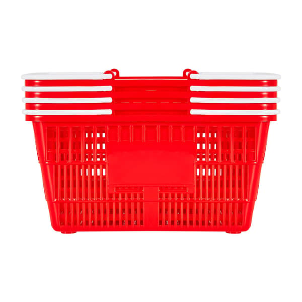 Stapelbara matkorgar, 4-pack 21L PE-plast, röd