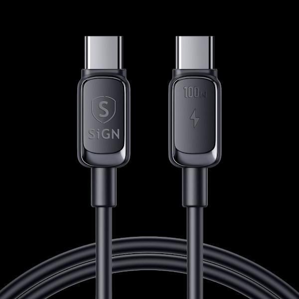USB-C–USB-C-kaapeli 100 W, 2 m - musta