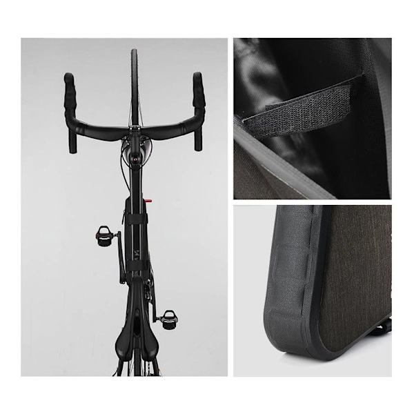 Cykelväska för cykelram, 5 l, grå
