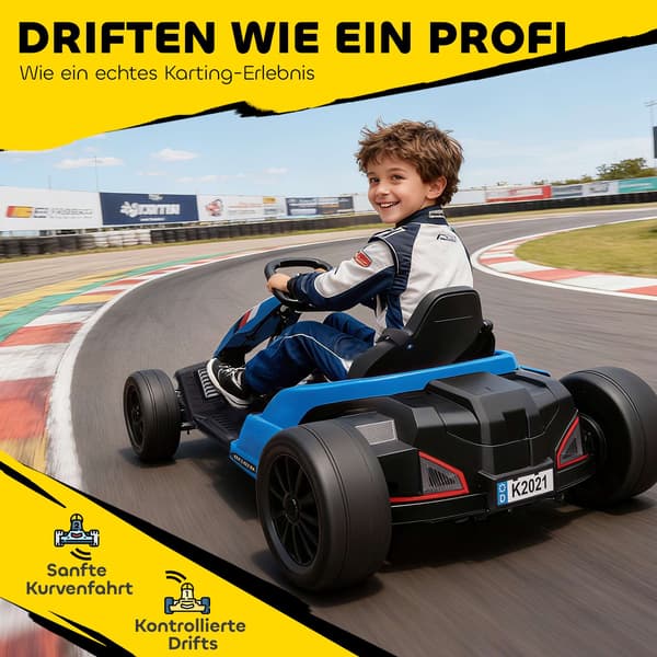 24V elektrisk gokart, drifttilstand, justerbart sæde, alder 6-12