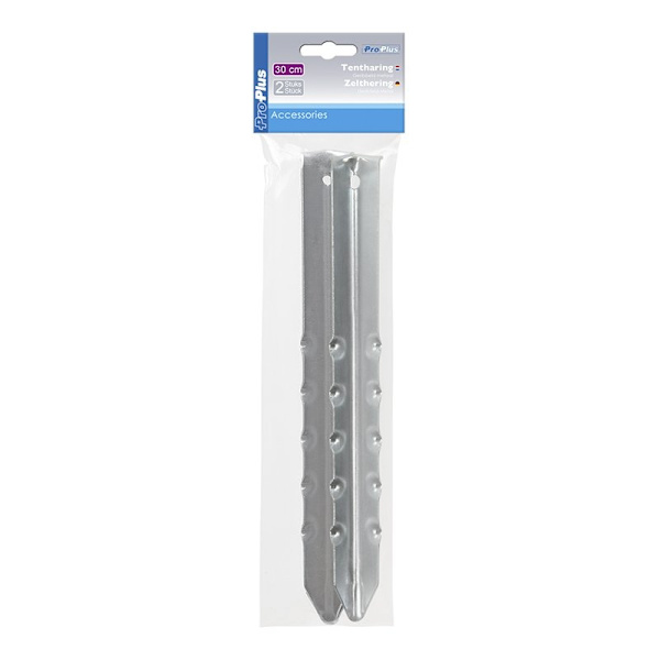 Tentpeg 30cm metalli uurrettu 2 kpl polybag