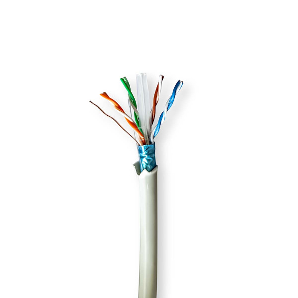 Verkkokaapeli | CAT6 | Kiinteä | F/UTP | Puhdas kupari | 100.0 m | Sisäkäyttöön | Pyöreä | LSZH | Harmaa | Pakkaus