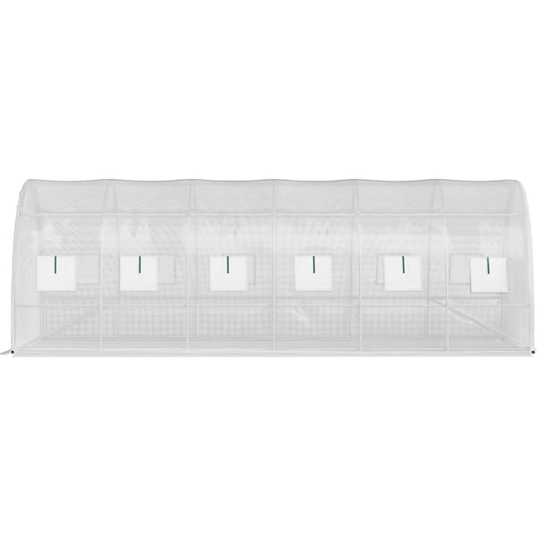 Tunnelikasvihuone 6 x 3 x 2,1 m, 2 ovea, 12 ikkunaa