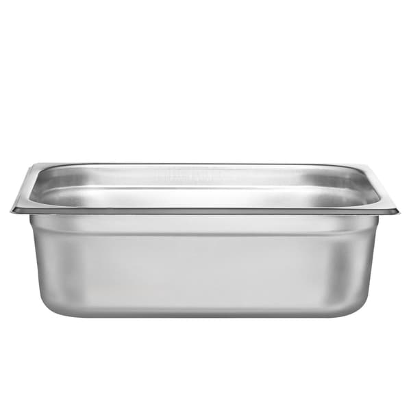 Ångbordspannor i 1/2 storlek, rostfritt stål, 8-pack, lock, 10 cm