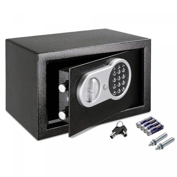 Herzberg HG-03855: Kaksipulttinen elektroninen digitaalinen teräslokero - 20x31x20cm