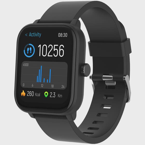 Smartwatch med GPS, puls- og iltsensor, sort