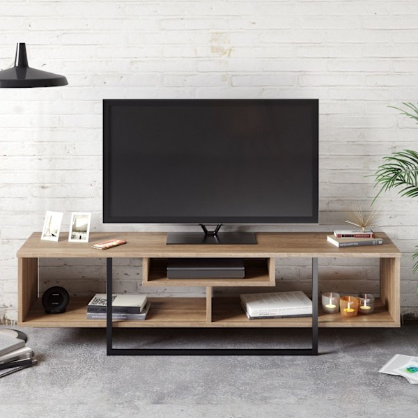 TV Stand Asal (150) - Valnød, Sort