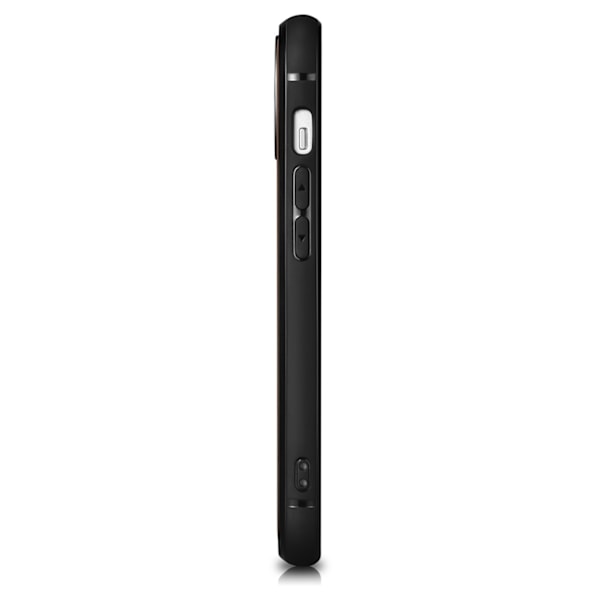Etui dækket med naturligt læder til iPhone 14 Læderolievoks marineblå