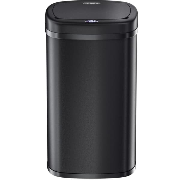 Sensorijäteastia ruostumatonta terästä, musta, 50L