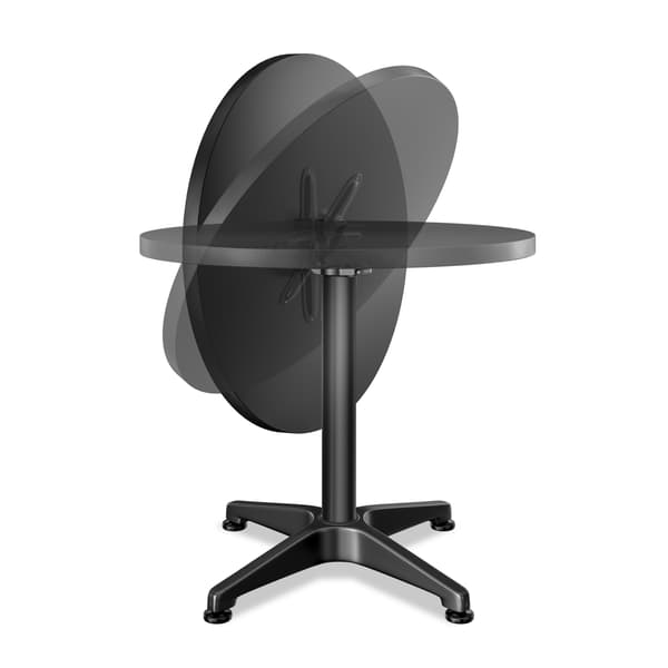 Barbord 2i1 svart 60cm höjdjusterbart fällbart