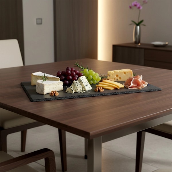 Serveringsbakke i stenskifer, rektangulær 40x30 cm