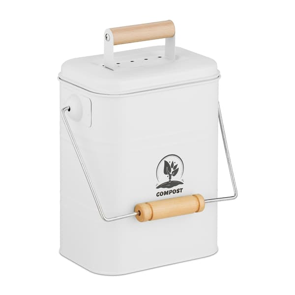 Kökskompostbehållare, 3,5L luktsäker med filter