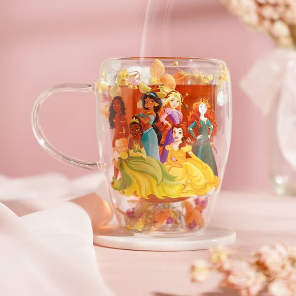 Disney Prinsesse blomsterdekoration i glas krus