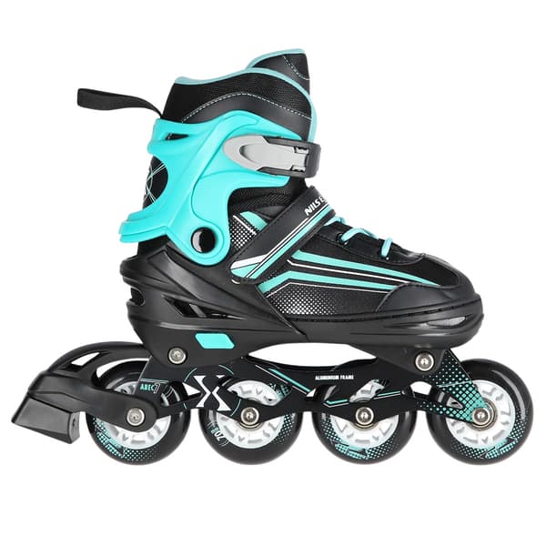 2-i-1 inline & skøjter, sort/blå, størrelse M (34-38)