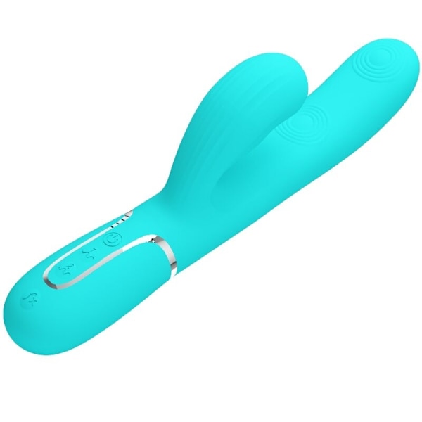 Pretty Love - Perlita Multifunktion 3 I 1 G-Spot Vibrator Aqua Green