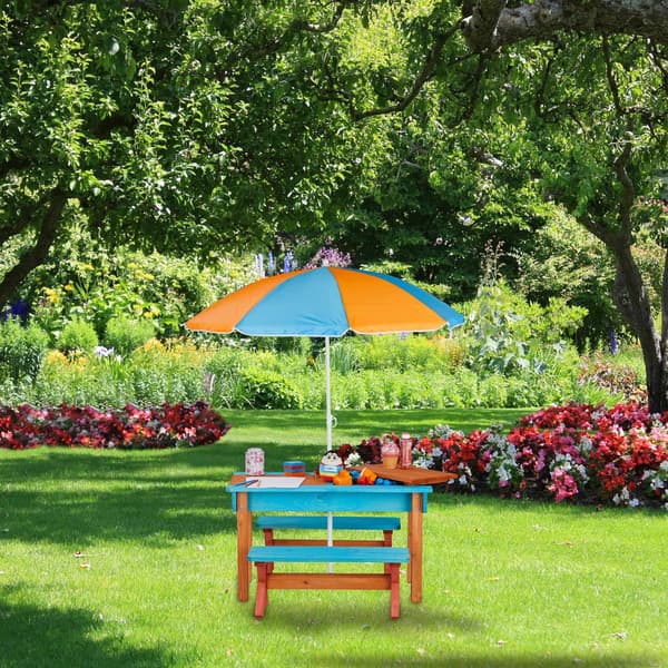 Picnicbord til børn med parasol