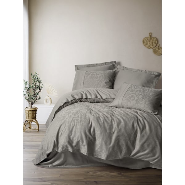 Satin Double Quilt Cover Set Demure - Mink
