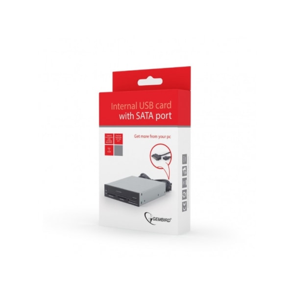 Gembird Intern USB-kortläsare/skrivare med SATA-port svart FDI2-