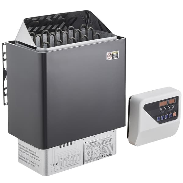 8kW elektrisk saunaovn, 400V 3N, digital timer