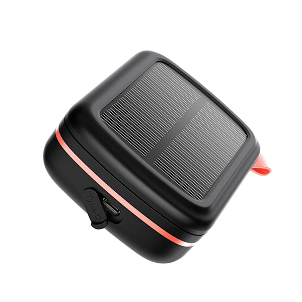 Vandtætte TWS trådløse hovedtelefoner med solcelleoplader og 2500mAh powerbank, sort