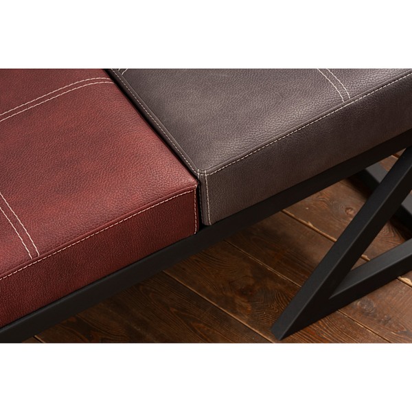 Pouffe Brda - antracit, klarrød