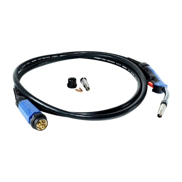 MIG/MAG svetsbrännare med lång kabel. 4m och EURO-kontakt