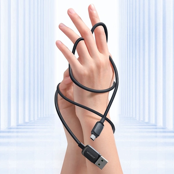 MicroUSB - USB-kaapeli 2.4A 480Mbps 2m musta