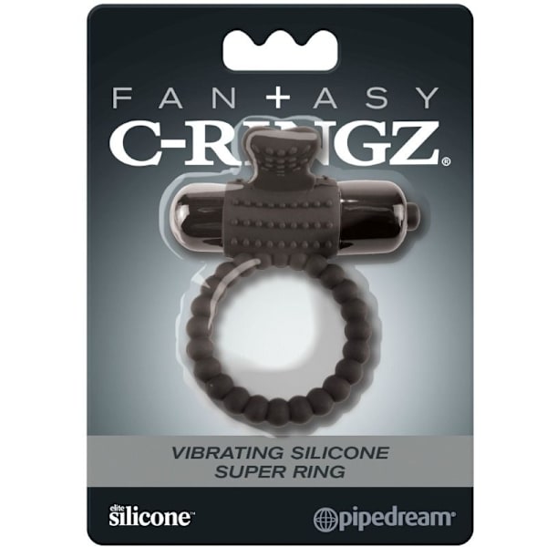 Fantasy C-Ringz - Svart Silikon Vibrerande Ring