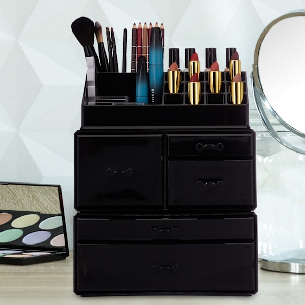 Make-up opbevaring i akryl med 21 rum