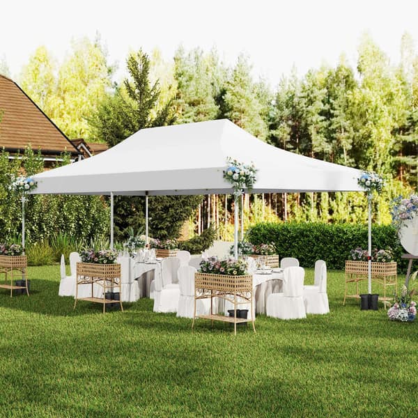 Pop-up pavillon 3 x 6 m, 6 sidevægge, lynlåsdøre
