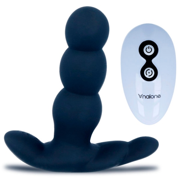 Nalone - Pearl Anal Vibrator -kaukosäädin, musta