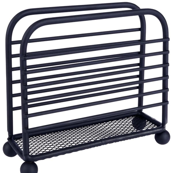 Elegant servietholder i sort metal